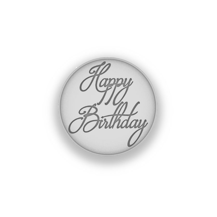 Tampon Happy Birthday. Tampon en silicone à pâtisserie.