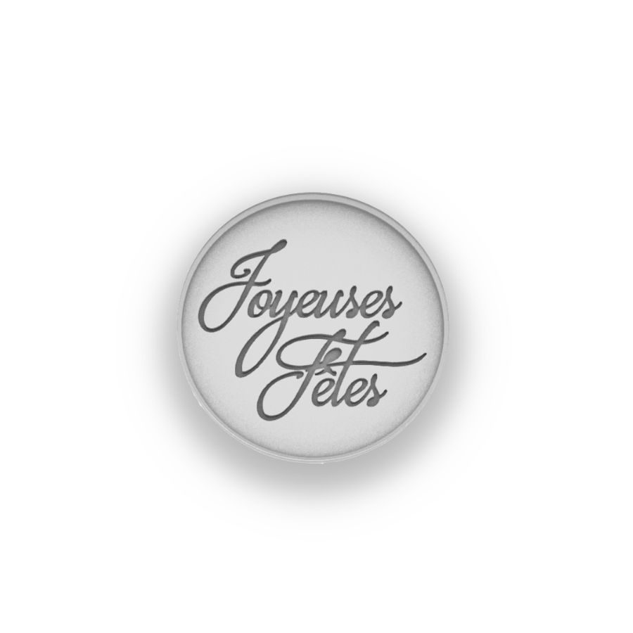 Tampon Joyeuses Fêtes Tampon à pâtisserie par transfert de poudre.