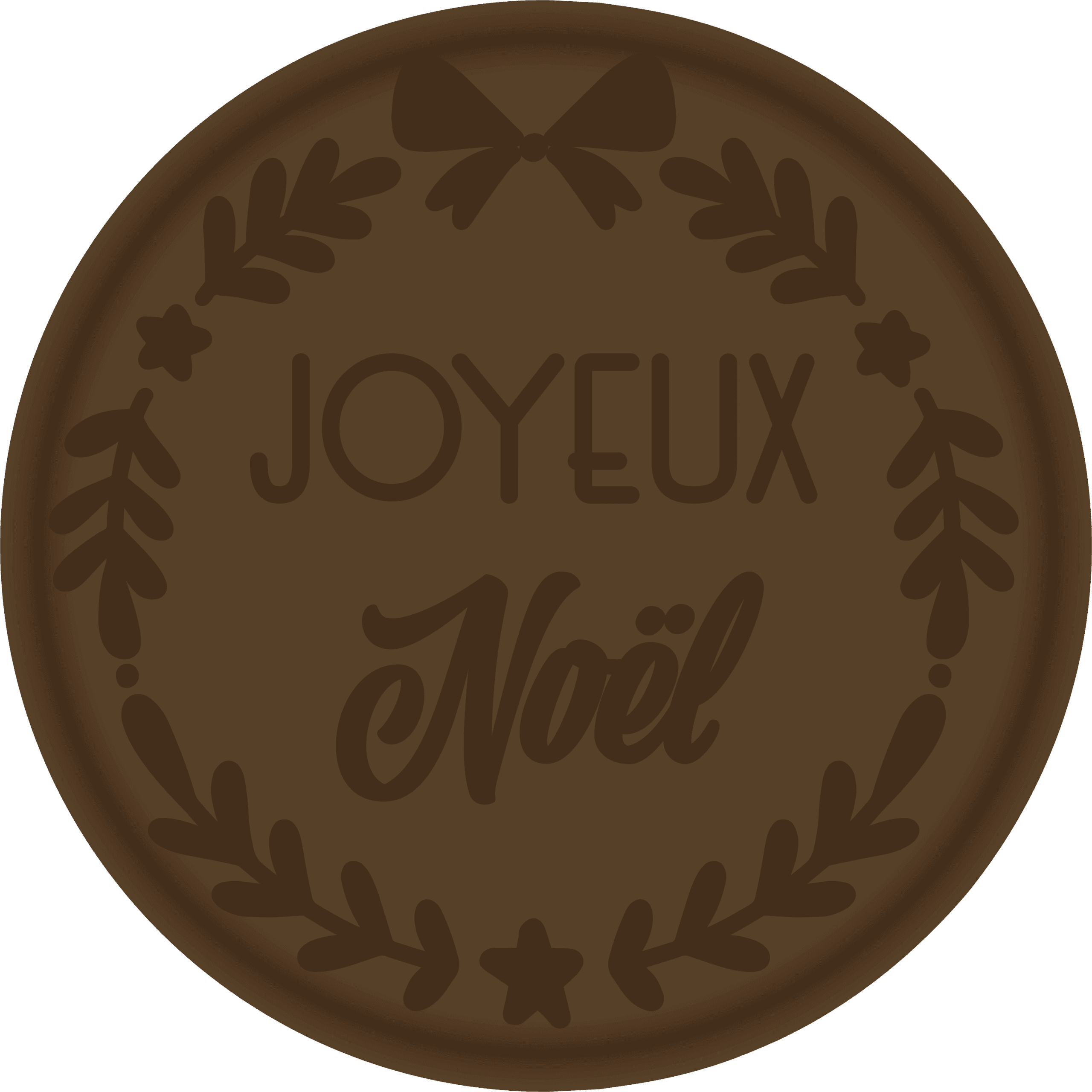 Tampon en métal Joyeux noel couronne