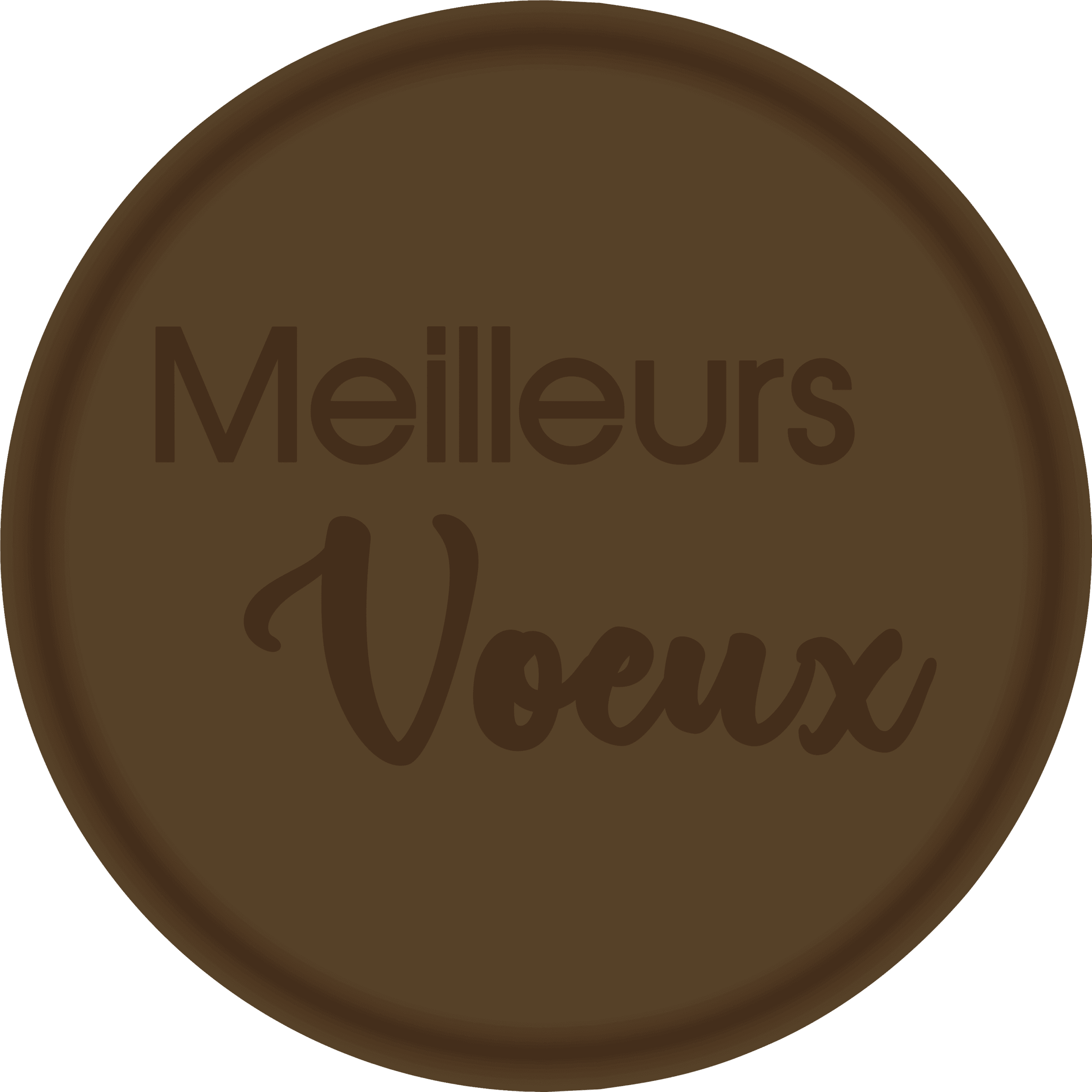Tampon en métal Meilleurs voeux