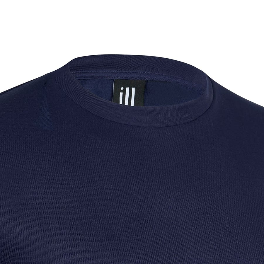 t-shirt bleu col