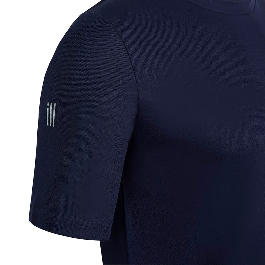 t-shirt bleu manche