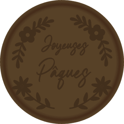 Tampon en métal Joyeuses paques couronne illDESIGN France