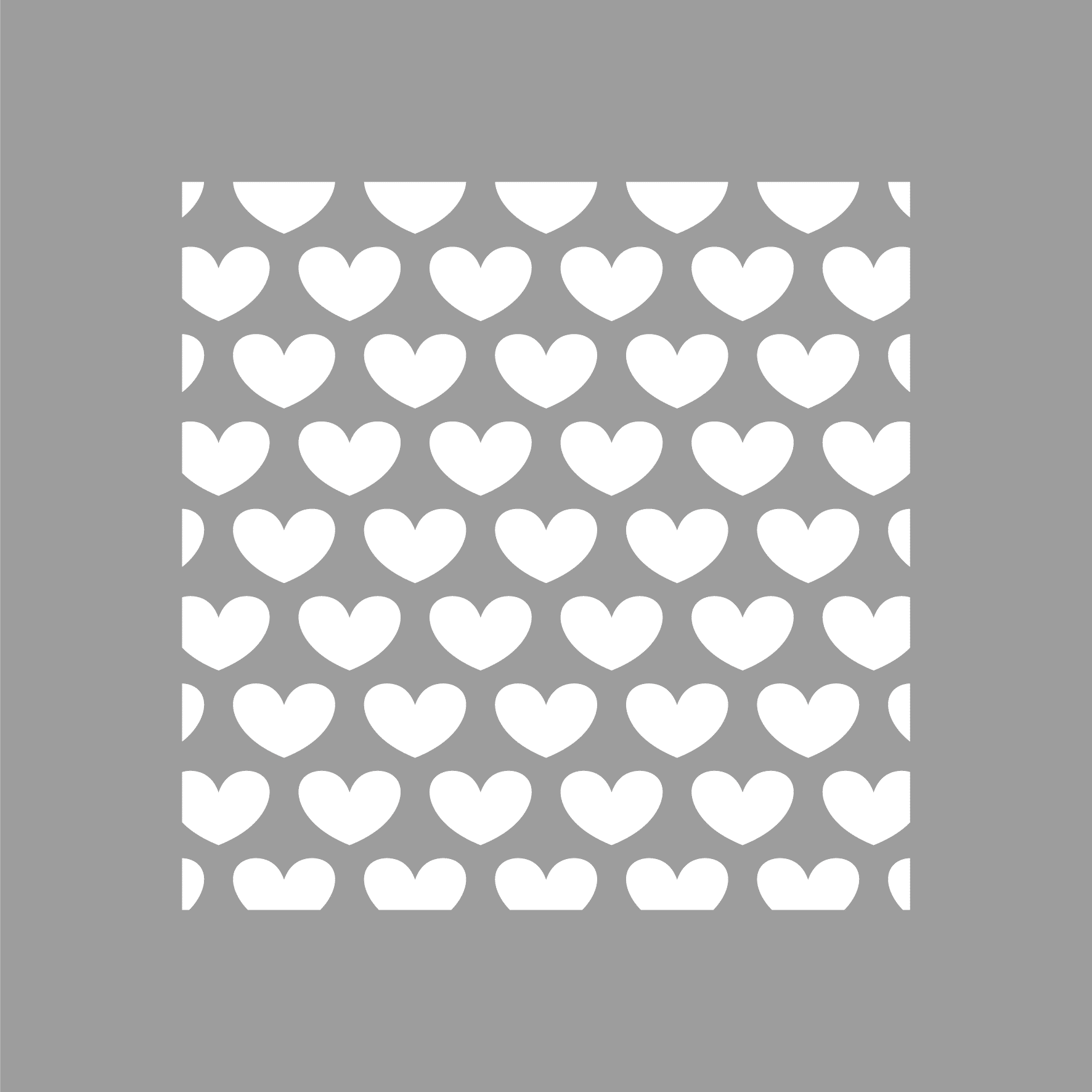 POCHOIR COEUR GRILLE POCHOIR COEUR GRILLE illDESIGN France
