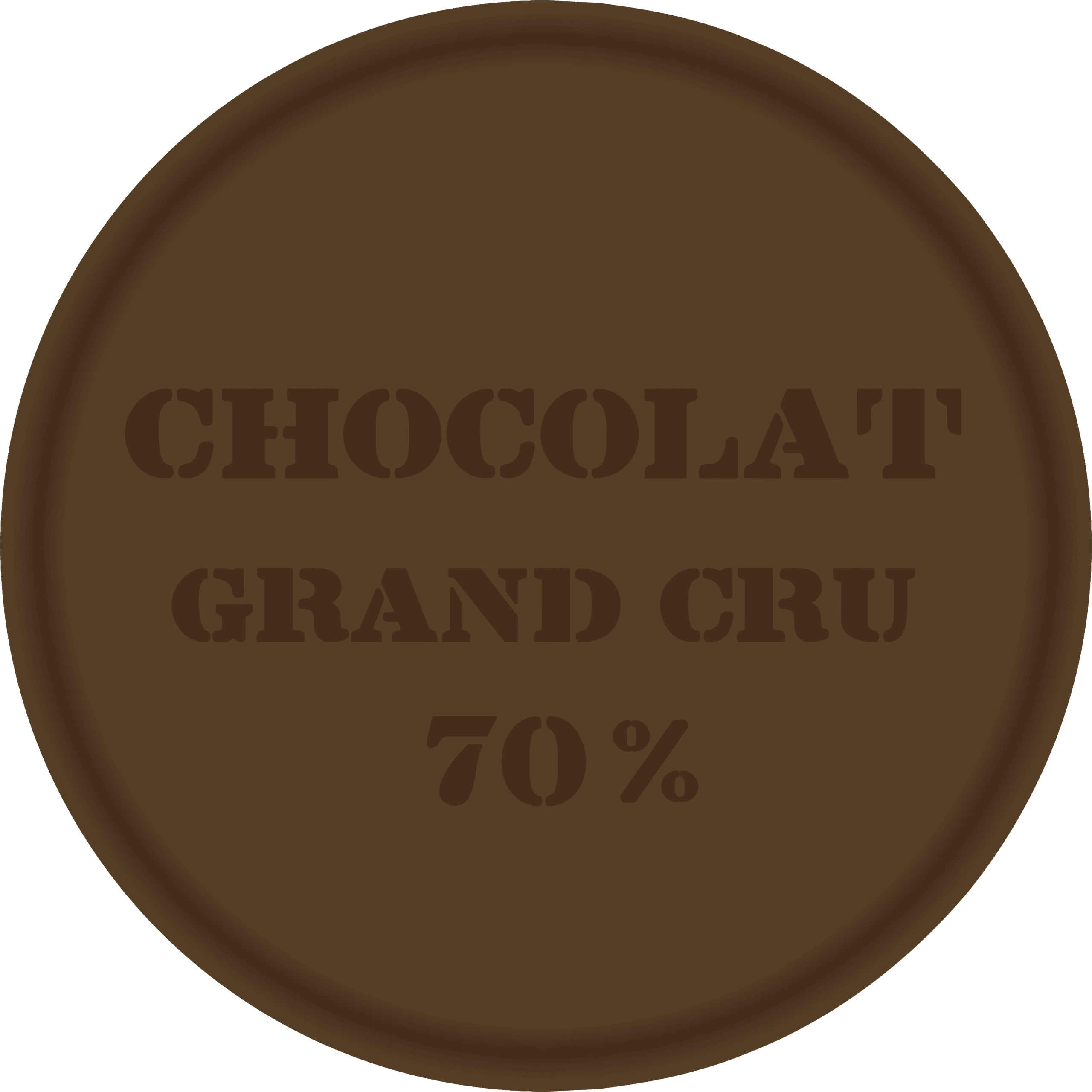 CHOCOLAT GRAND CRU 40 Tampon en métal Chocolat Grand cru illDESIGN France
